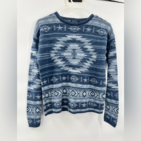 Polo Ralph Lauren Sweaters - Polo Ralph Lauren Aztec blue crewneck sweater size SP